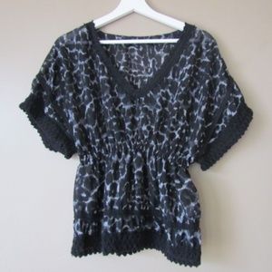 ALI AND KRIS WOMEN'S BLOUSE LEOPARD SIZE L